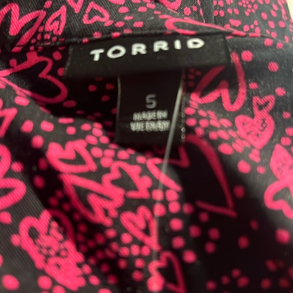 NWT So Pretty Heart Print Torrid Floral Long Sleeve  Adjustable Zip Dress Sz 5 - Picture 9 of 11